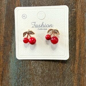 Cherry Fashion Earrings NEW